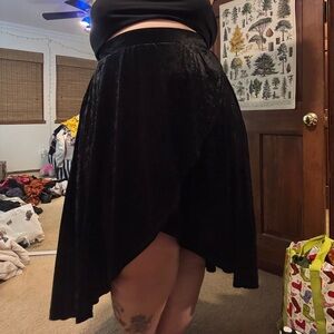 Torrid Velvet Wrap Tulip High-Low Skirt